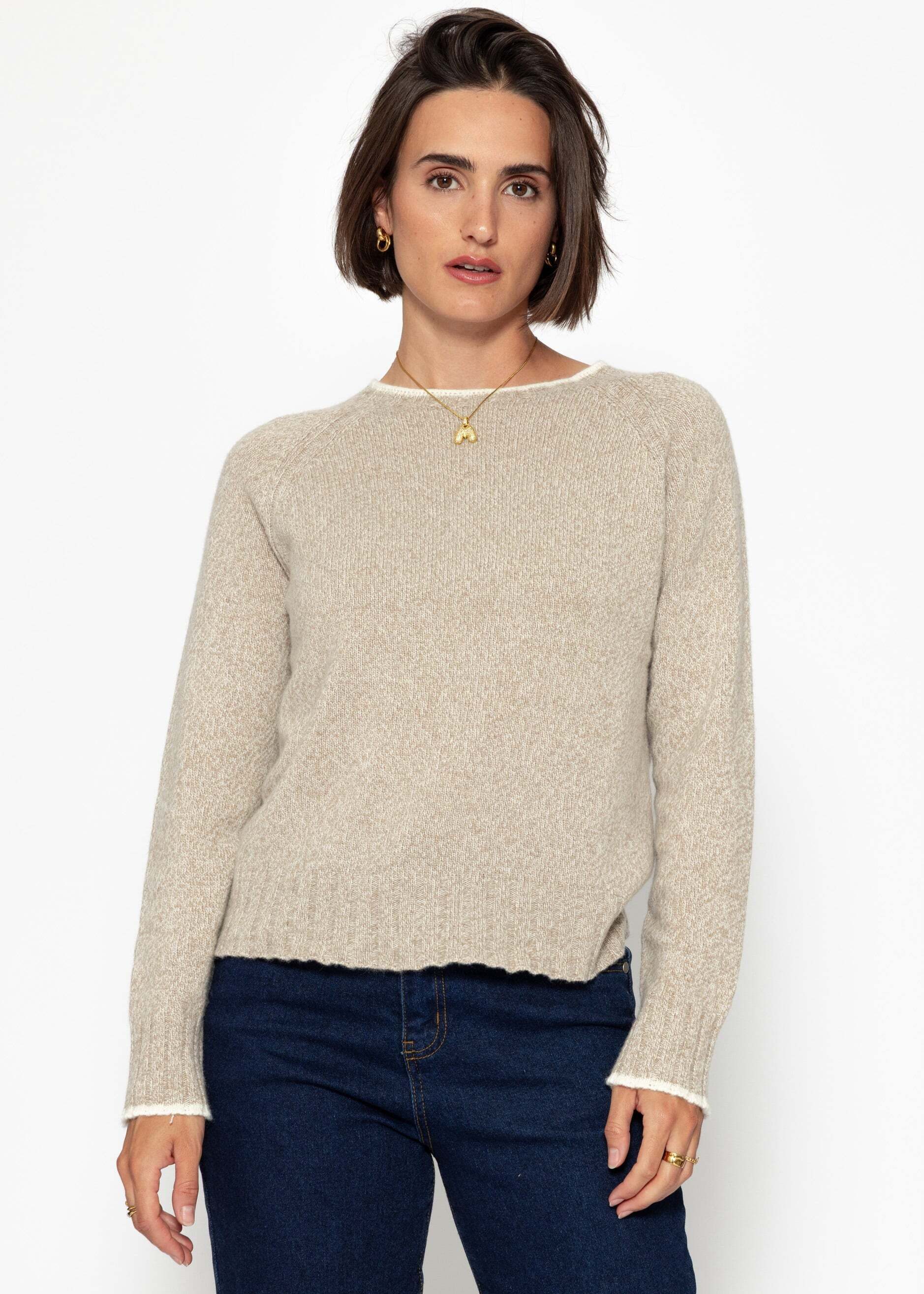 SASSYCLASSY Strickpullover Pullover mit Raglanärmeln für Damen Cozy Pullove günstig online kaufen