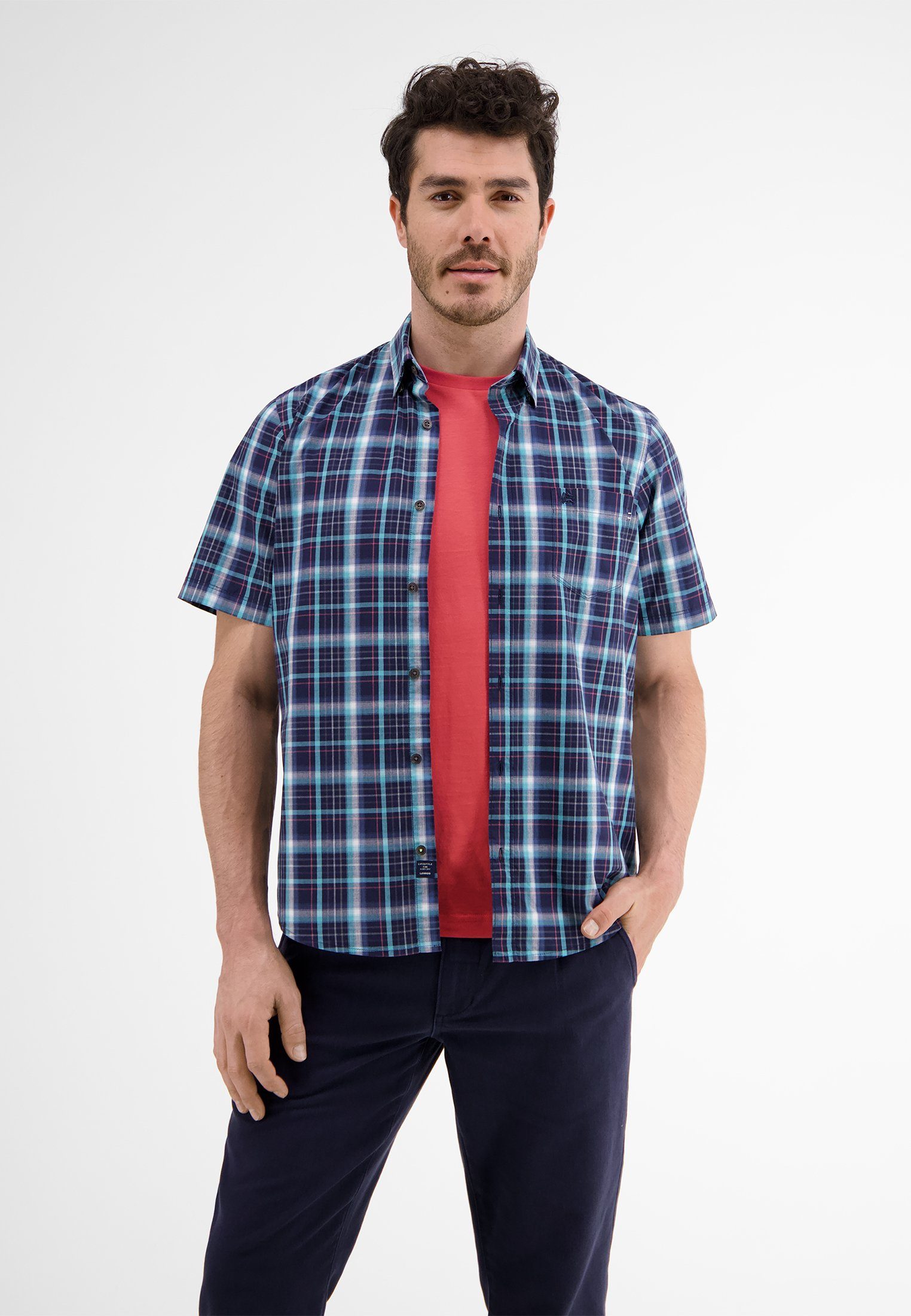 Kurzarmhemd Halbarmhemd *Poplin Check*