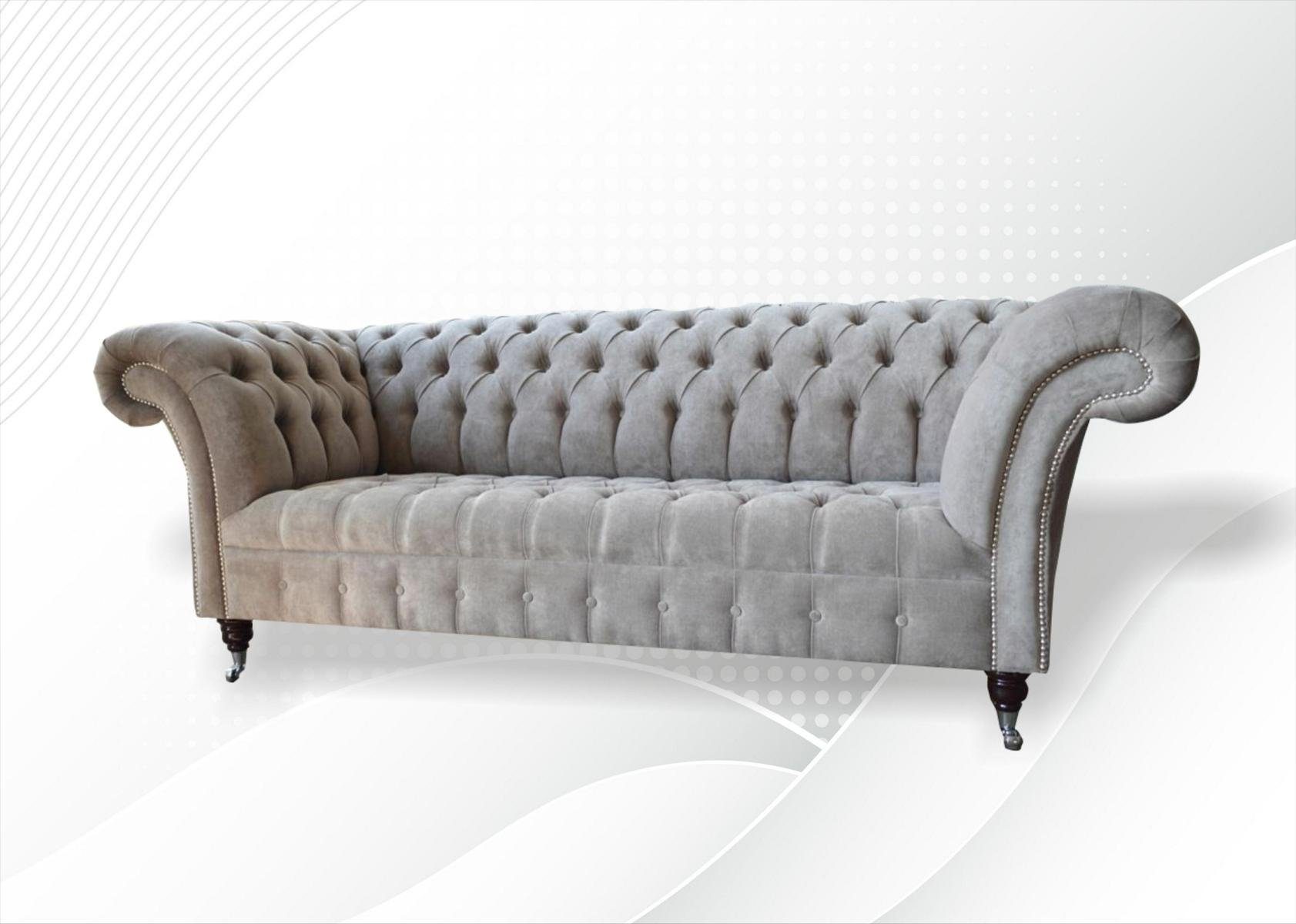 JVmoebel Chesterfield-Sofa, Chesterfield 3 Sitzer Sofa Design Sofa Couch 225 cm