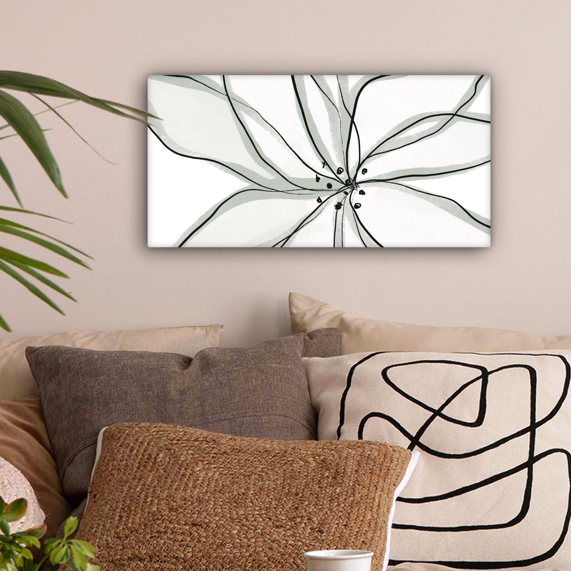 OneMillionCanvasses® Leinwandbild Panorama Blume - Kunst günstig online kaufen