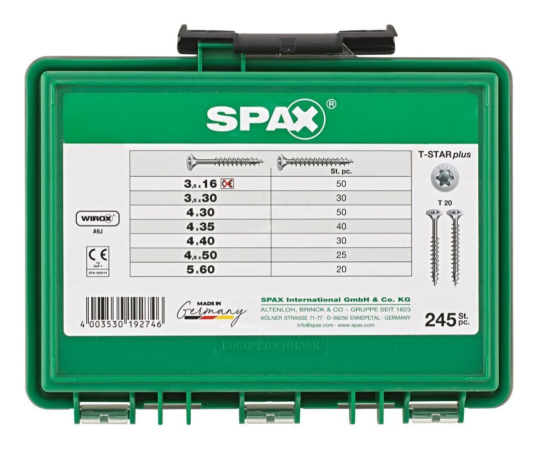 SPAX Holzbauschraube Spax Sortimentskasten Senkkopf TRX - 245 Stk. – Bild 2 von 3