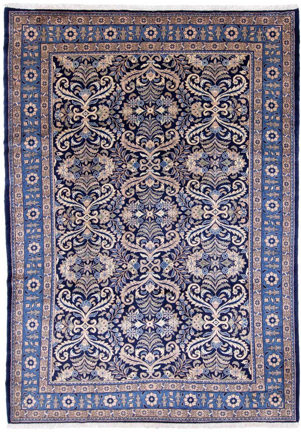 Wollteppich Mehraban Durchgemustert Blu scuro 300 x 215 cm, morgenland, rechteckig, Höhe: 10 mm, Unikat mit Zertifikat