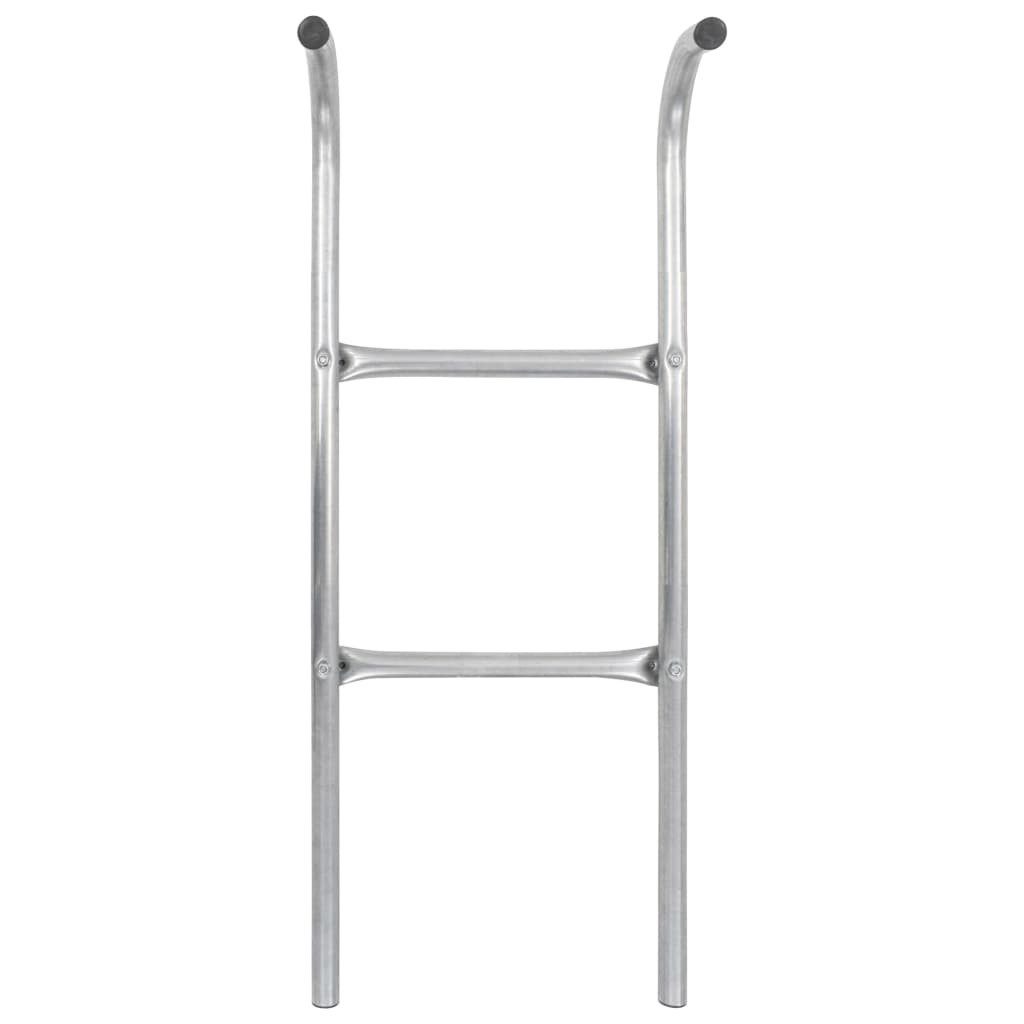 vidaXL Trampolinleiter, 2-stufige Trampolinleiter Stahl Silbern 102,6 cm
