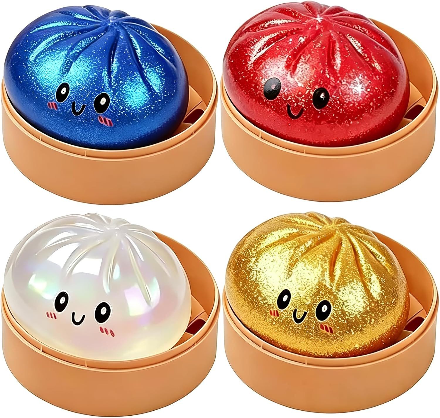 Jumboball Glitter Dumpling Squishy Toy 4er Set Glitzer Knödel Fidget Toys