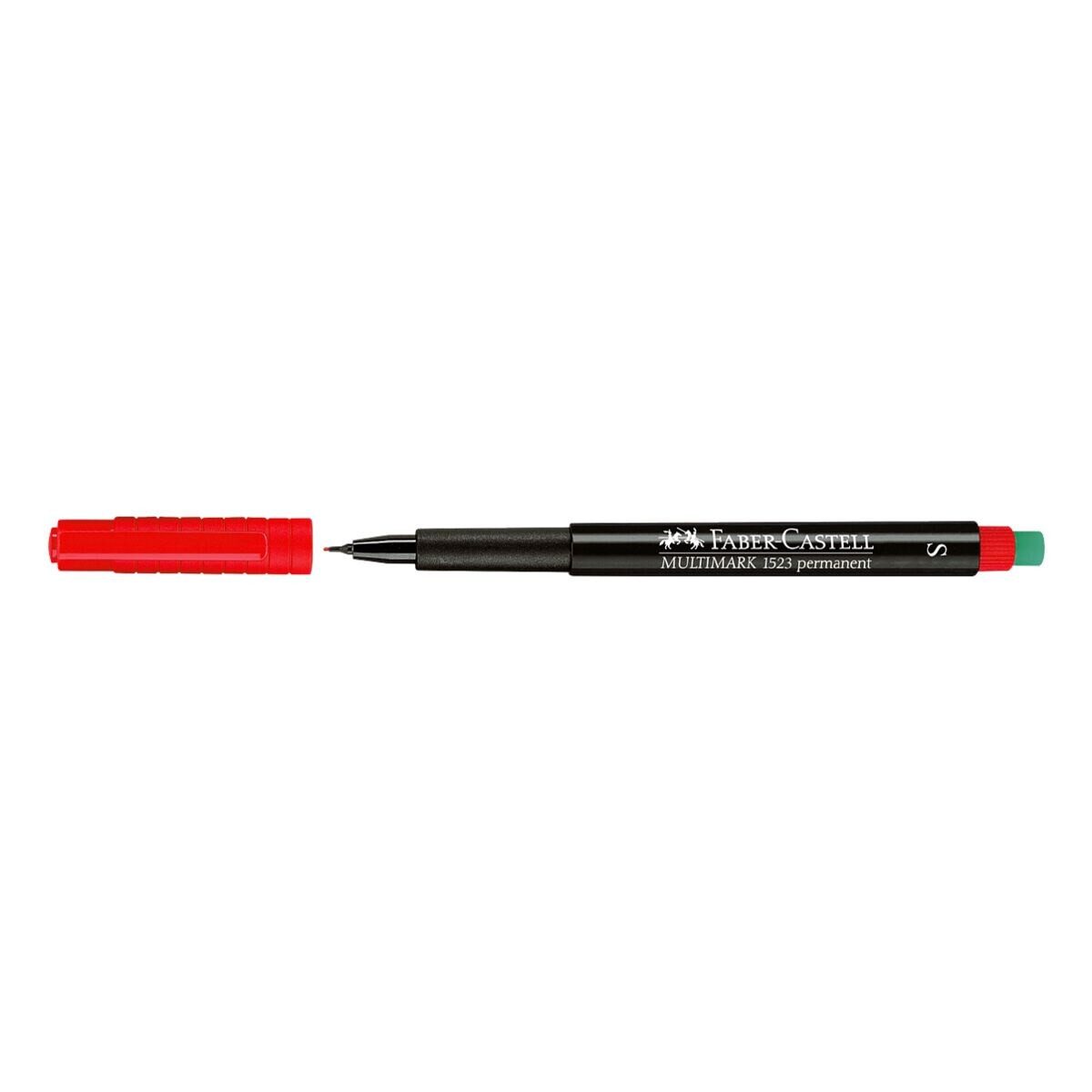 Faber-Castell Permanentmarker Multimark 1523 S, (1-tlg), Strichstärke 0,4 mm (S), korrigierbar