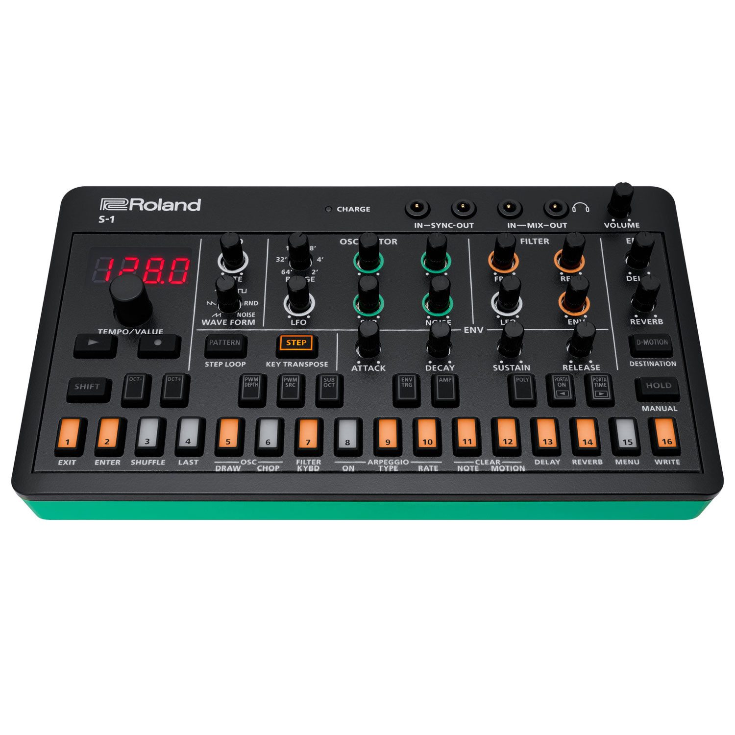 Roland Audio Roland Aira S-1 Tweak Synthesizer + Bonus In-Ear Kopfhörer Digitales Aufnahmegerät (Polyphoner Micro Synthesizer (4-stimmig)