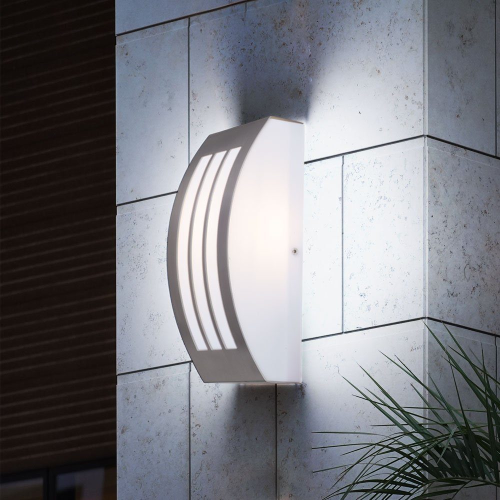 H Edelstahl Haustürleuchte Leuchtmittel Außen-Wandleuchte, V-TAC Wandlampe 25cm nicht Außenleuchte inklusive, Fassadenleuchte