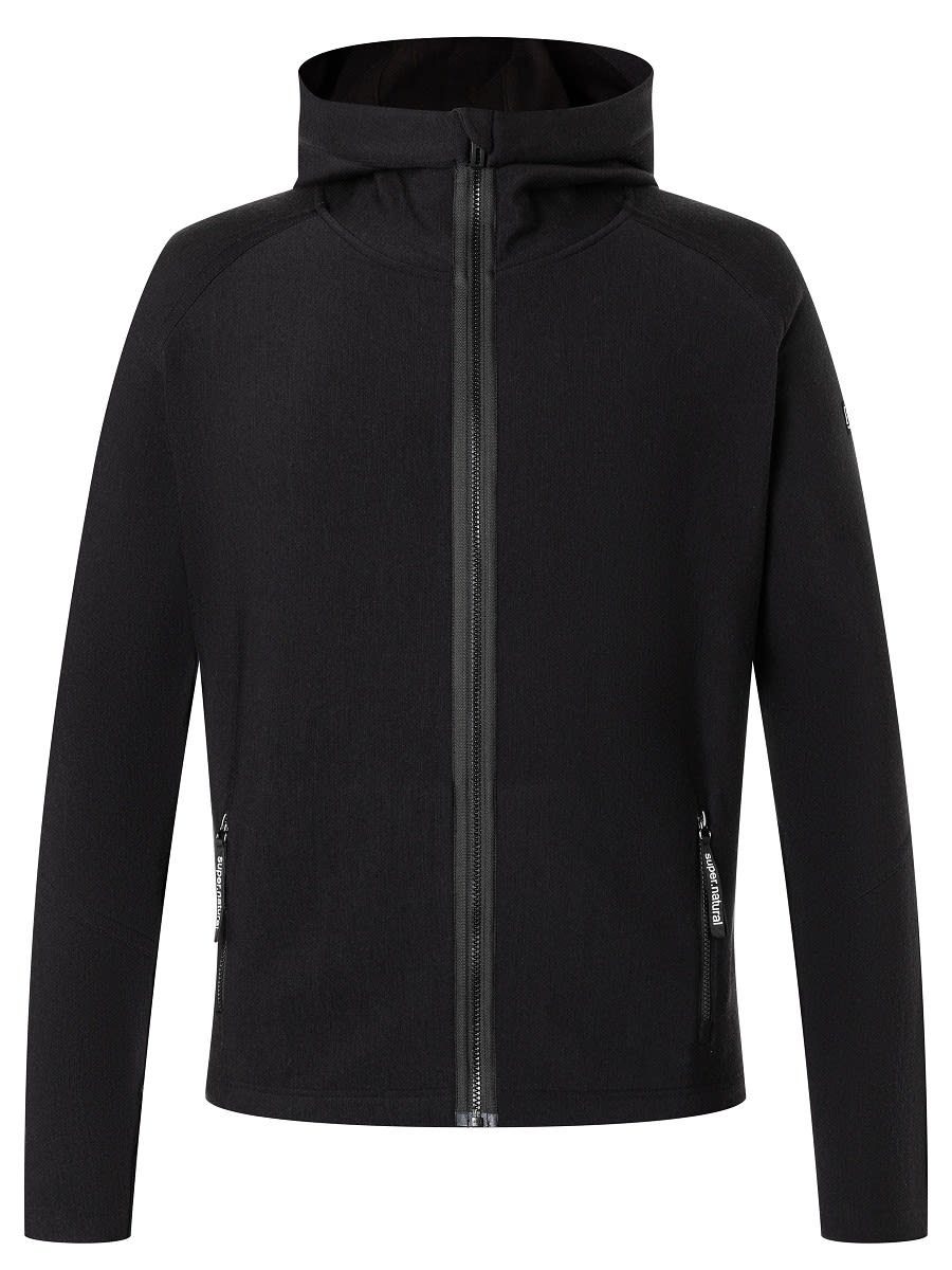 SUPER.NATURAL Super.natural Winterjacke Hoodie Black Active Grey Herren M Zip Alpine