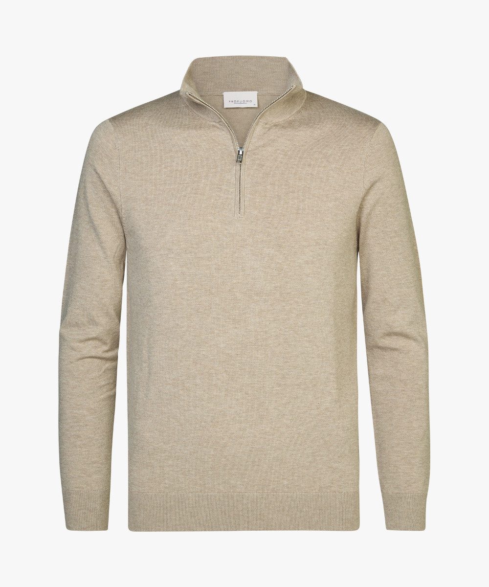 Profuomo Troyer PULLOVER HALFZIP BEIGE