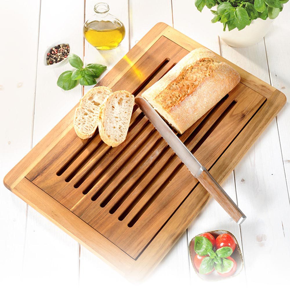 KESPER® Brotschneidebrett Brot-Schneidebrett 47,5x 32cm, (Brot-Schneidebrett 47,5x 32cm)