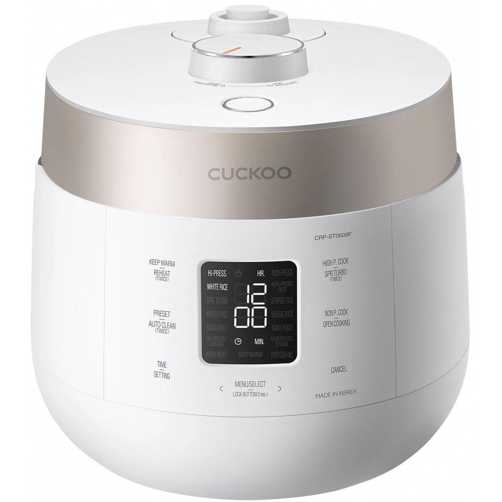 Cuckoo Reiskocher CRP-ST0609F Twin Pressure - Reiskocher - champagner/weiß