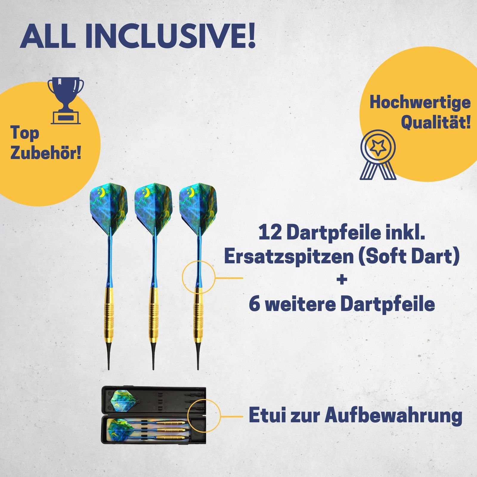 B Best Sporting Dartautomat Dart Set Oxford 2.0 mit 18 Dartpfeilen/Ersatzspitzen & Etui, Dartscheibe elektronisch im hochwertigen Set