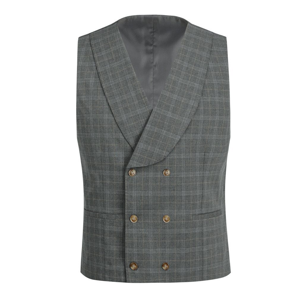Allthemen Anzug (3 tlg) Herren Anzug Gestreift im Slim Fit Anzüge für Business