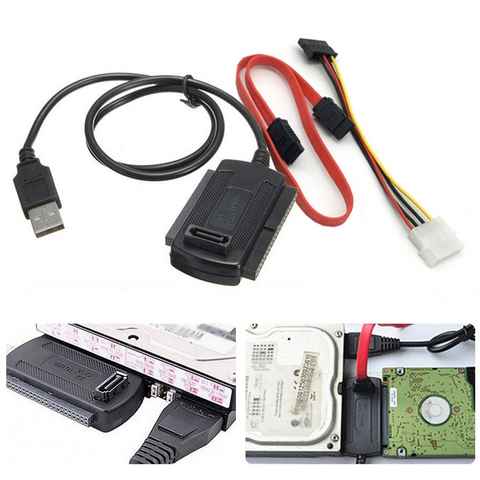 Bolwins B45 3in1 USB 2.0 auf IDE / SATA Kabel Adapter für Festplatte Laufwerk USB-Kabel, (50 cm)