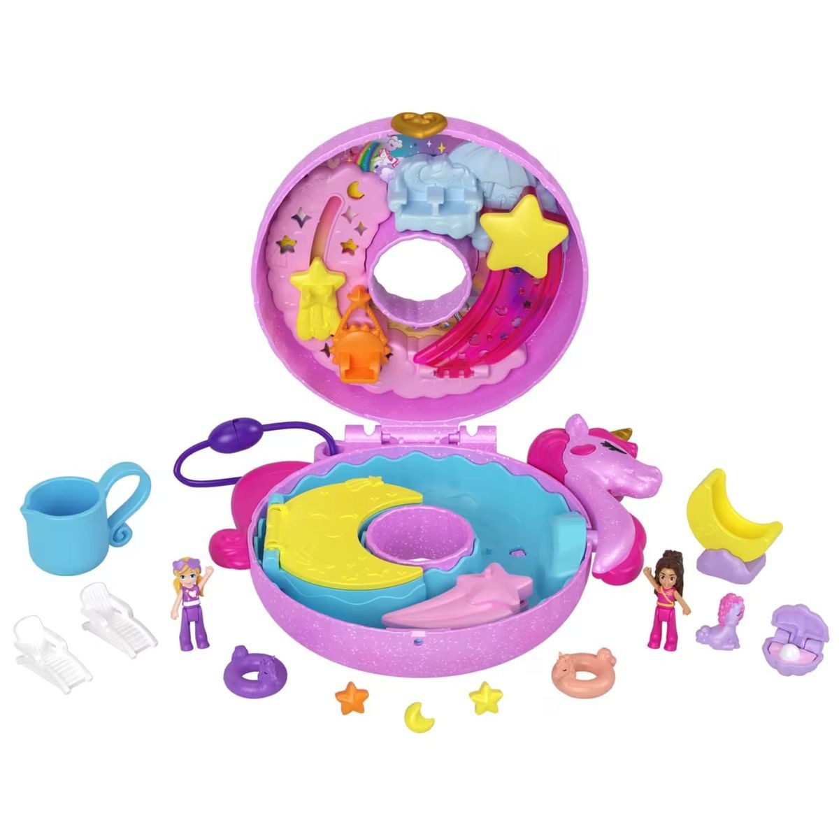 Mattel® Spielwelt Mattel HKV34 - Polly Pocket - Magischer Einhornspaß für unterwegs!