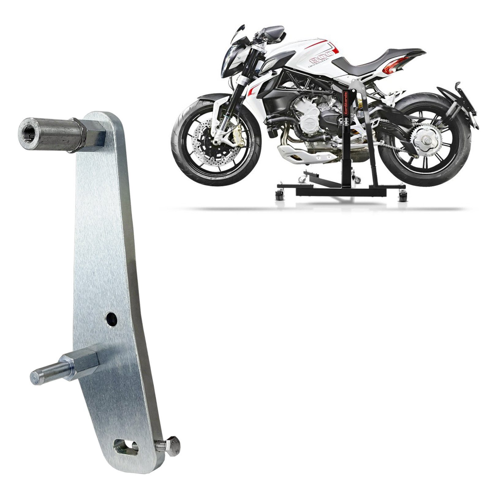 ConStands Motorradheber Adapterplatte für # Power Classic / Evo MV Agusta Brutale 800 Dragster