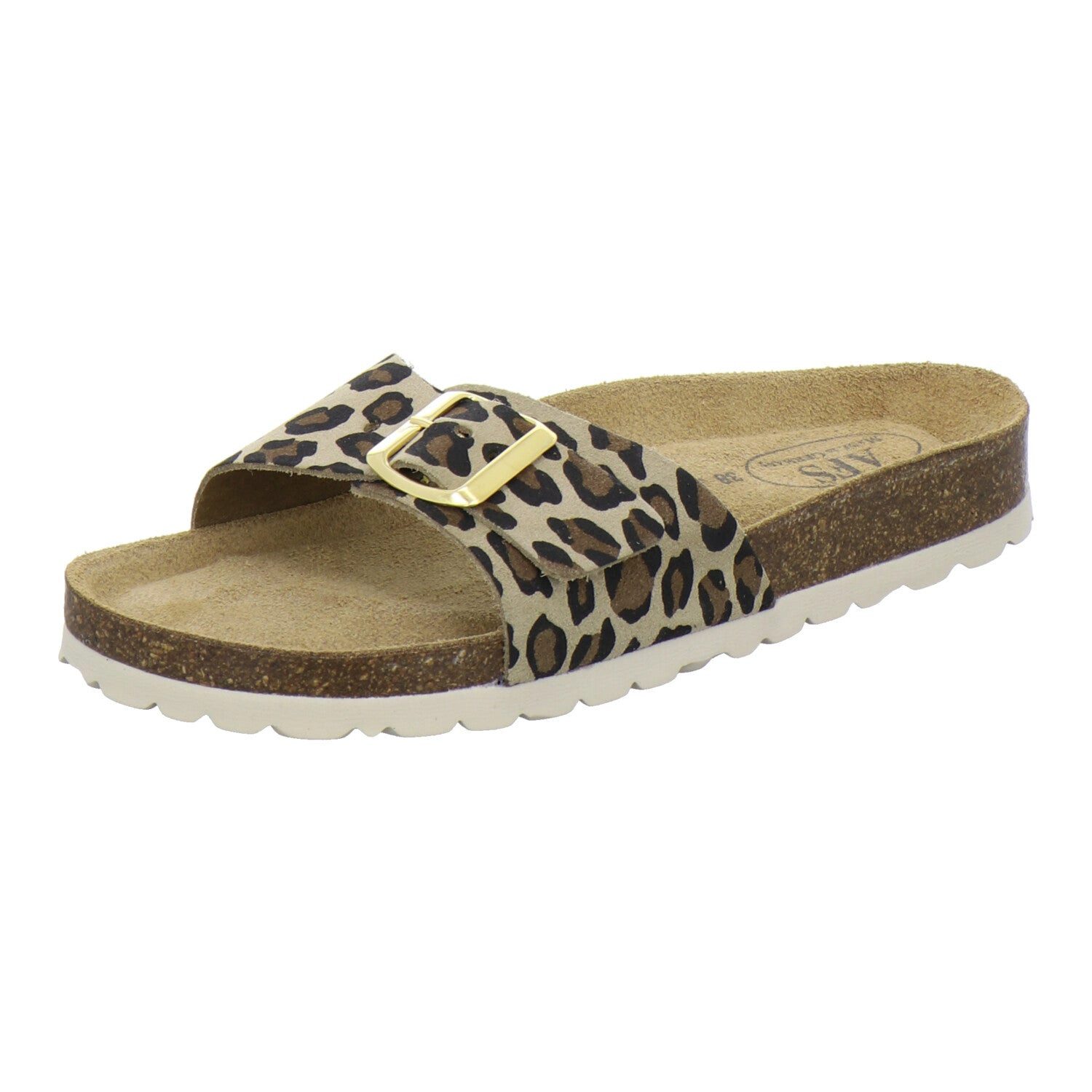 AFS-Schuhe Damen Einschnaller Pantolette aus Veloursleder mit Fußbett, Made in Germany