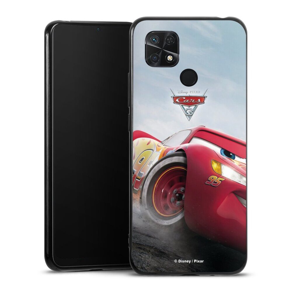 DeinDesign Handyhülle Lightning Mcqueen 95 Offizielles Lizenzprodukt Cars, Xiaomi Redmi 10C Silikon Hülle Bumper Case Handy Schutzhülle