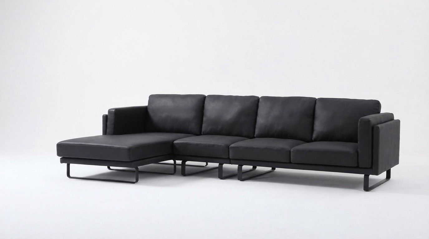 JVmoebel Ecksofa Moderne L-Form Couch mit hochwertiger Lederpolsterung, Made in Europa