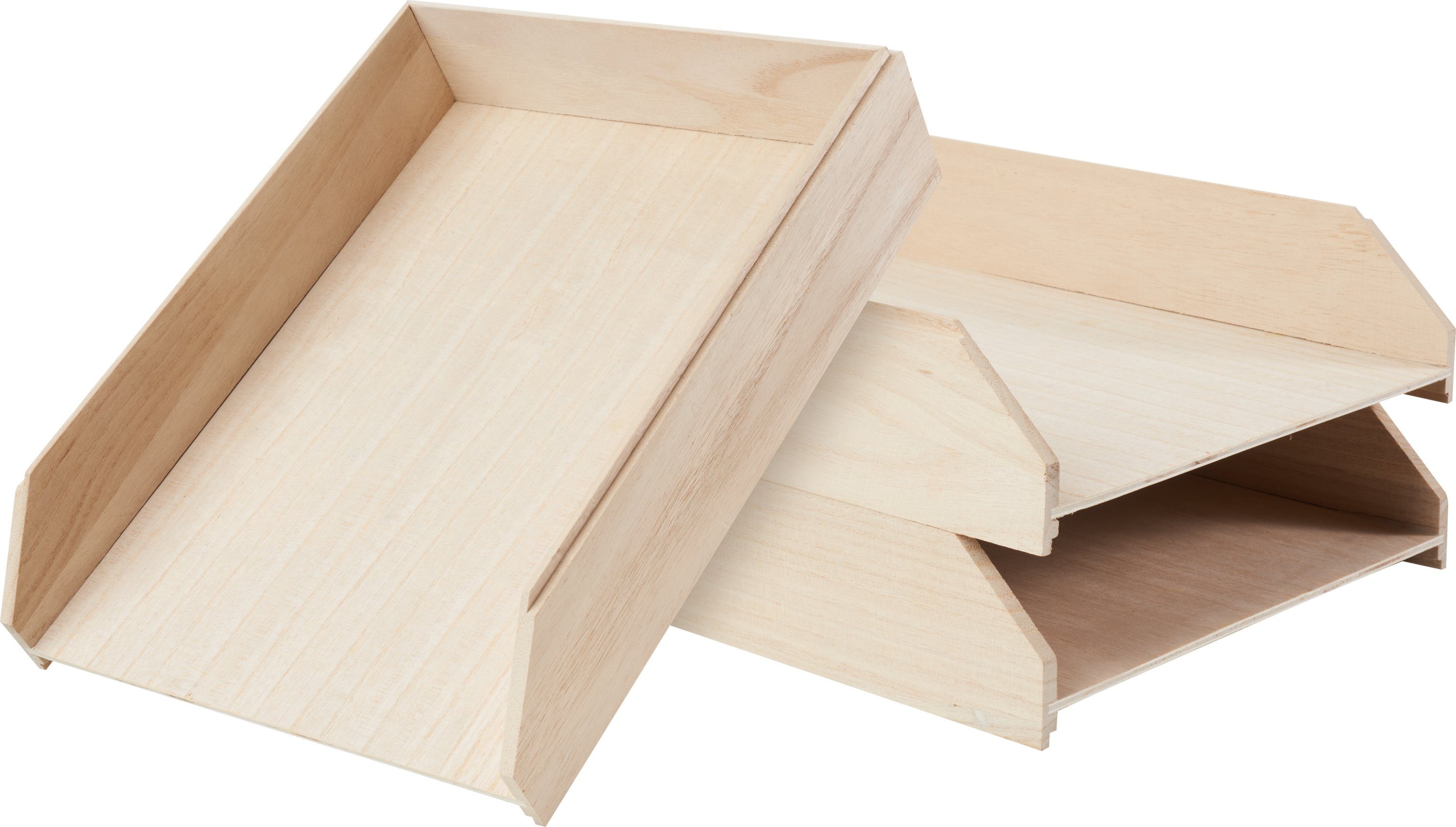 VBS Organizer Dokumentenablage Holz, 30 cm x 23 cm x 6,5 cm 3 Stück