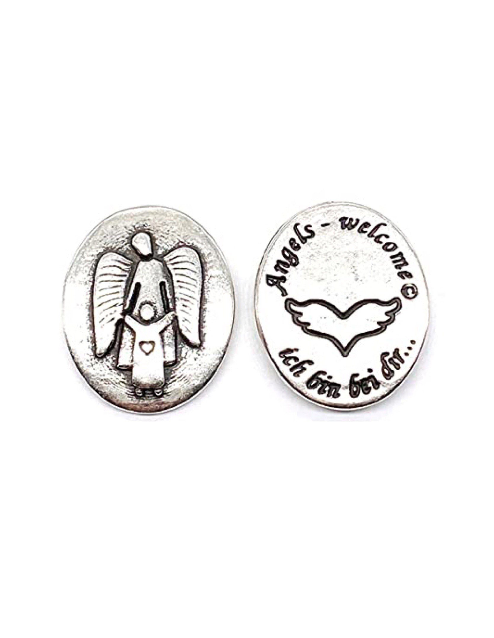 Paletti Charm Engel Schutzengel Familien Talisman Münze Ich bin bei Dir