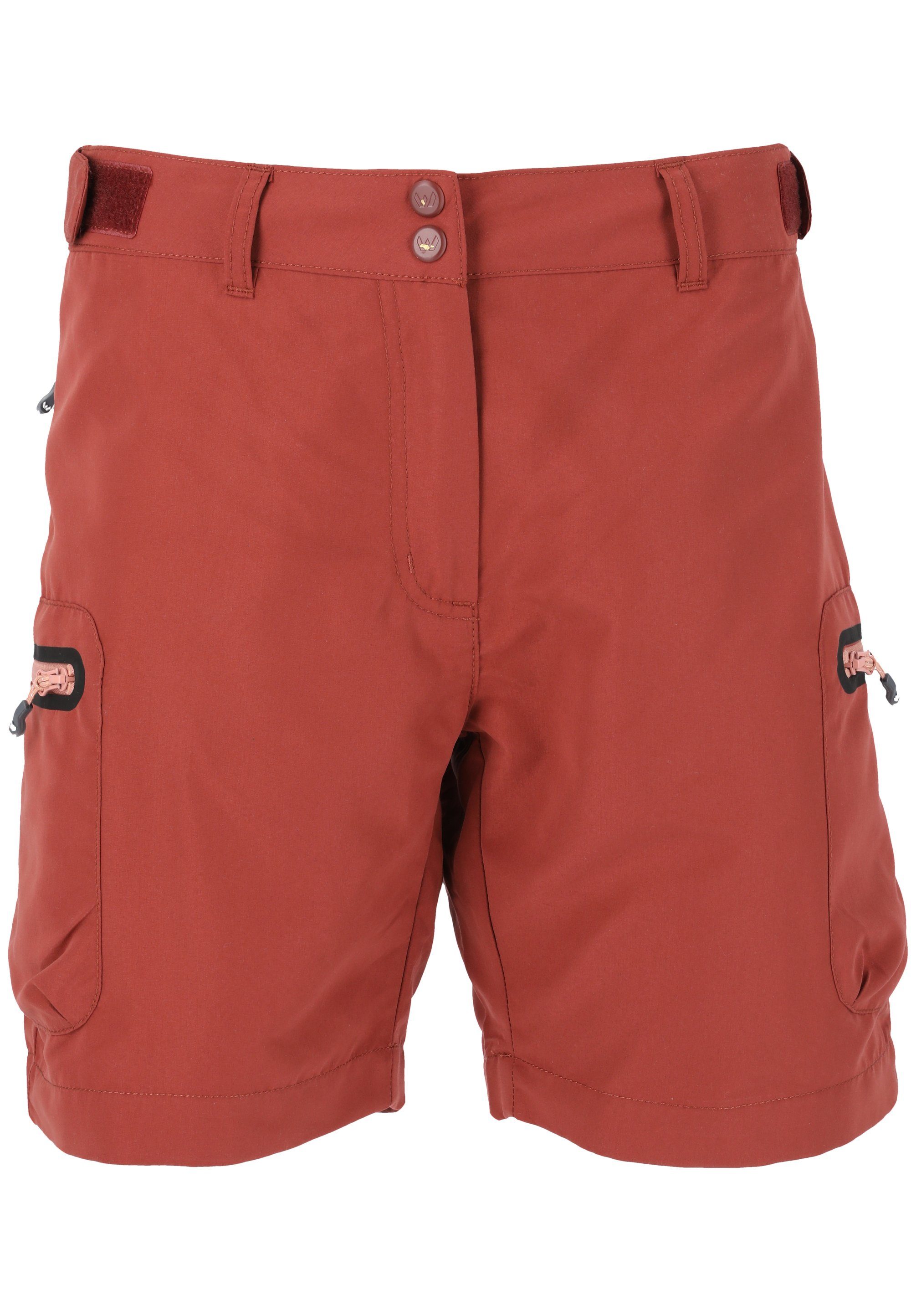 Shorts praktischen Reißverschlusstaschen maroon WHISTLER Stian mit