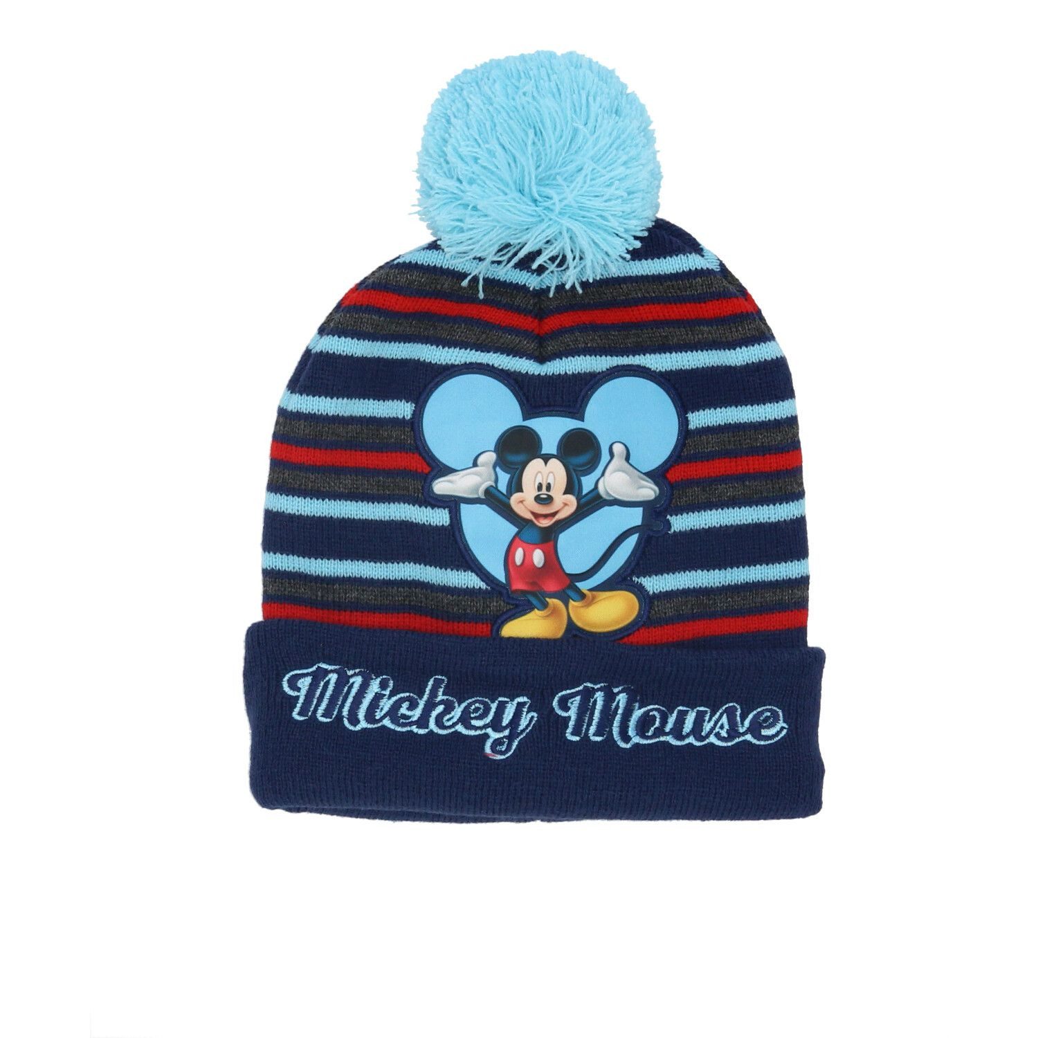 Disney Mickey Mouse Skimütze Wintermütze für Kinder Kuschelig und modisch mit Bommel