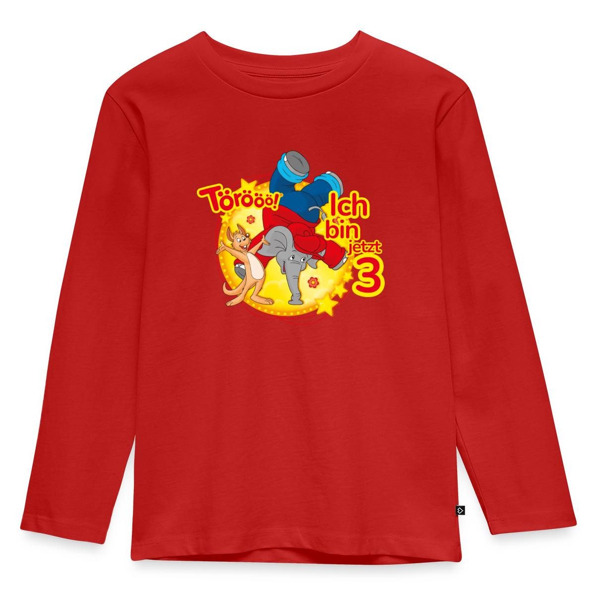 Spreadshirt T-Shirt Benjamin Blümchen Ich Bin Jetzt 3 Kinder Premium Langarmshirt (1-tlg)