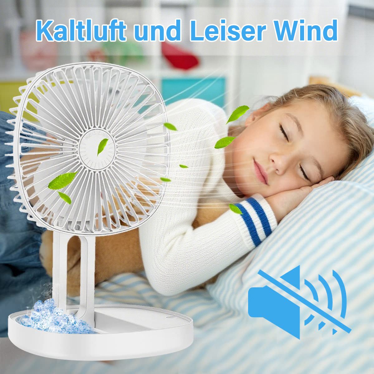 MOPUEA Tischventilator Tragbarer klappbarer Computer-Ventilator mit 3 Gesch günstig online kaufen