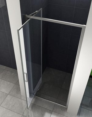 Home Systeme Dusch-Drehtür DESIGNO Nischentür Duschkabine Dusche Duschwand Glastür Klapptür ESG, 80x195 cm