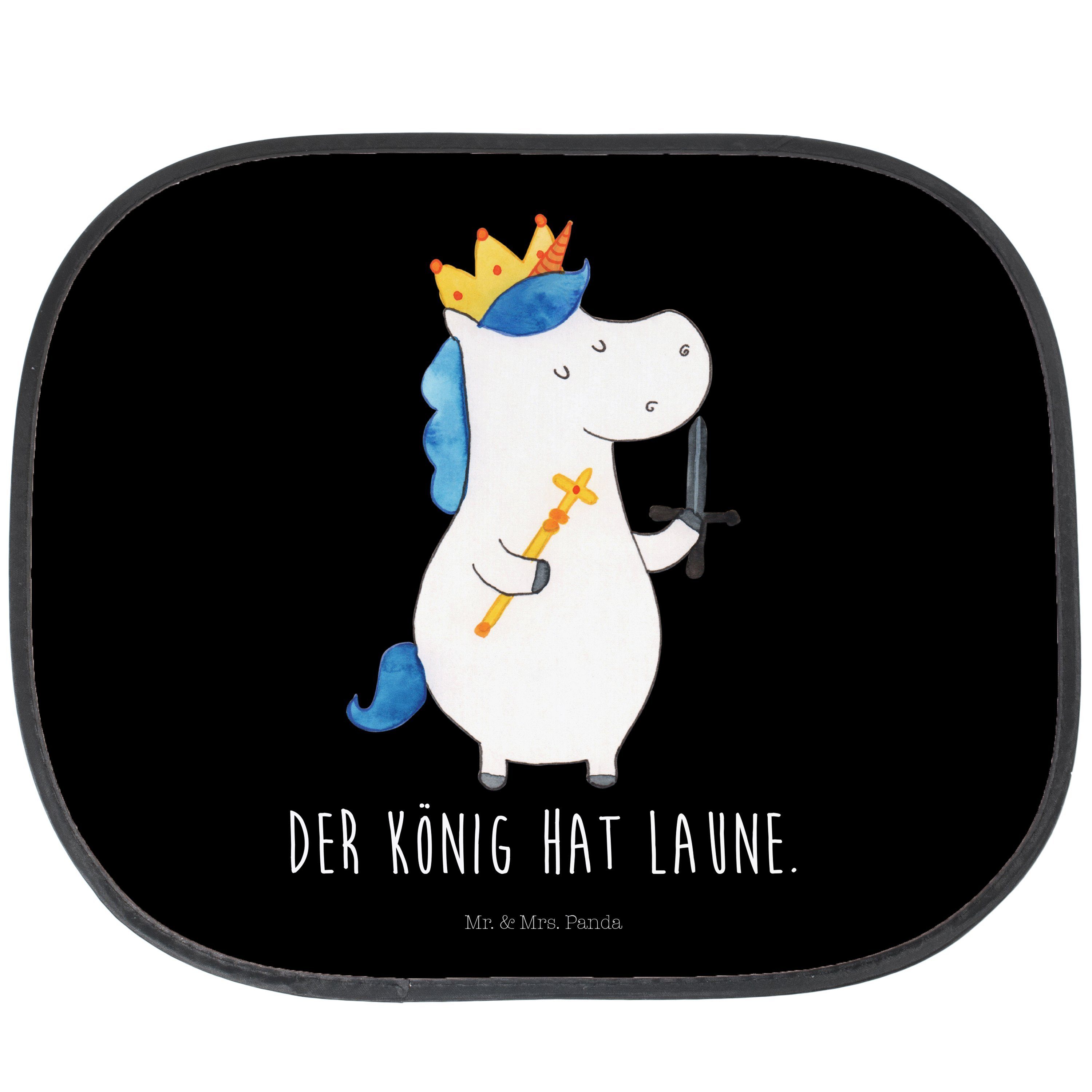 Sonnenschutz »Einhorn König mit Schwert - Schwarz - Geschenk