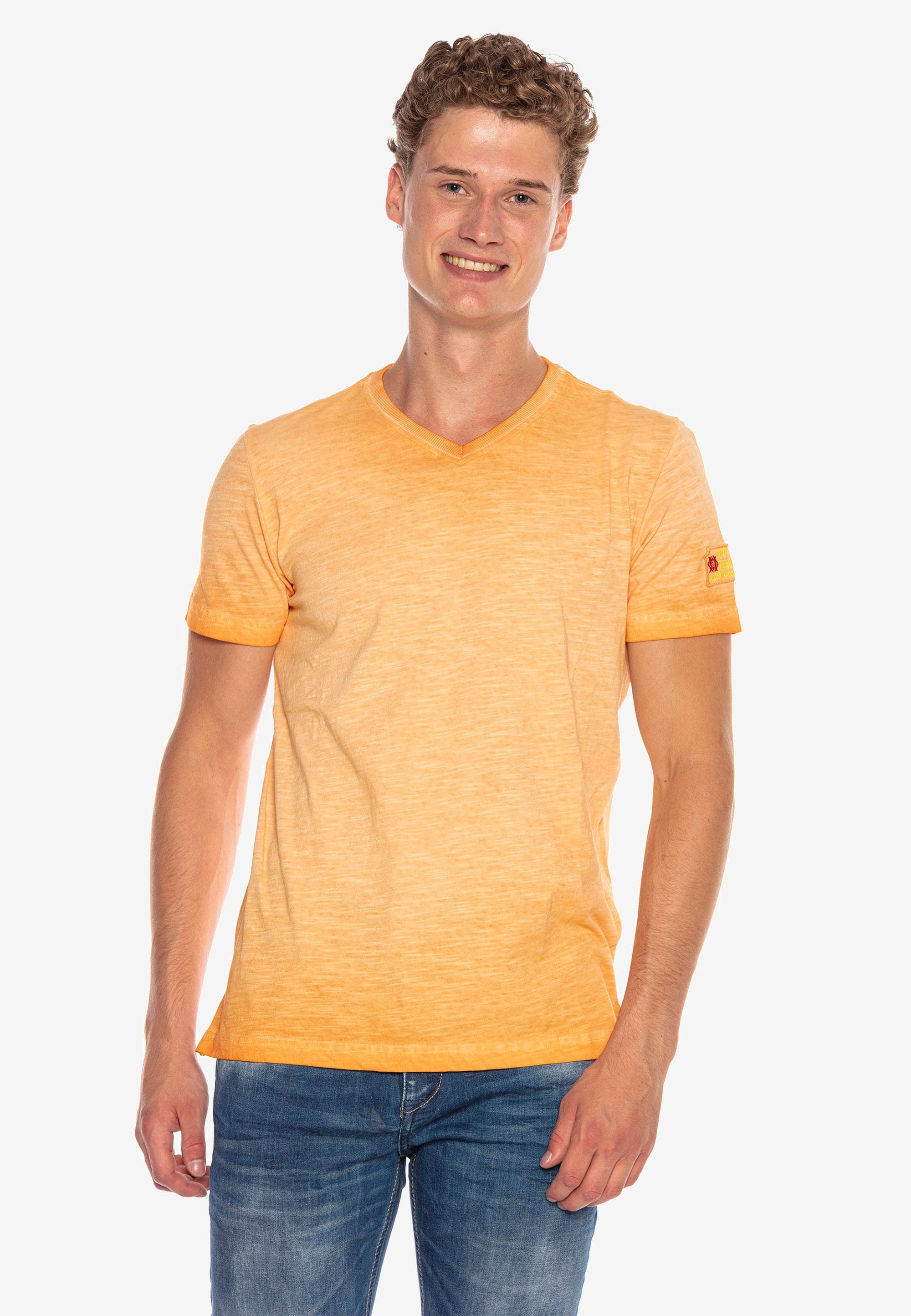 Cipo & Logo-Patch mit Baxx T-Shirt orange kleinem