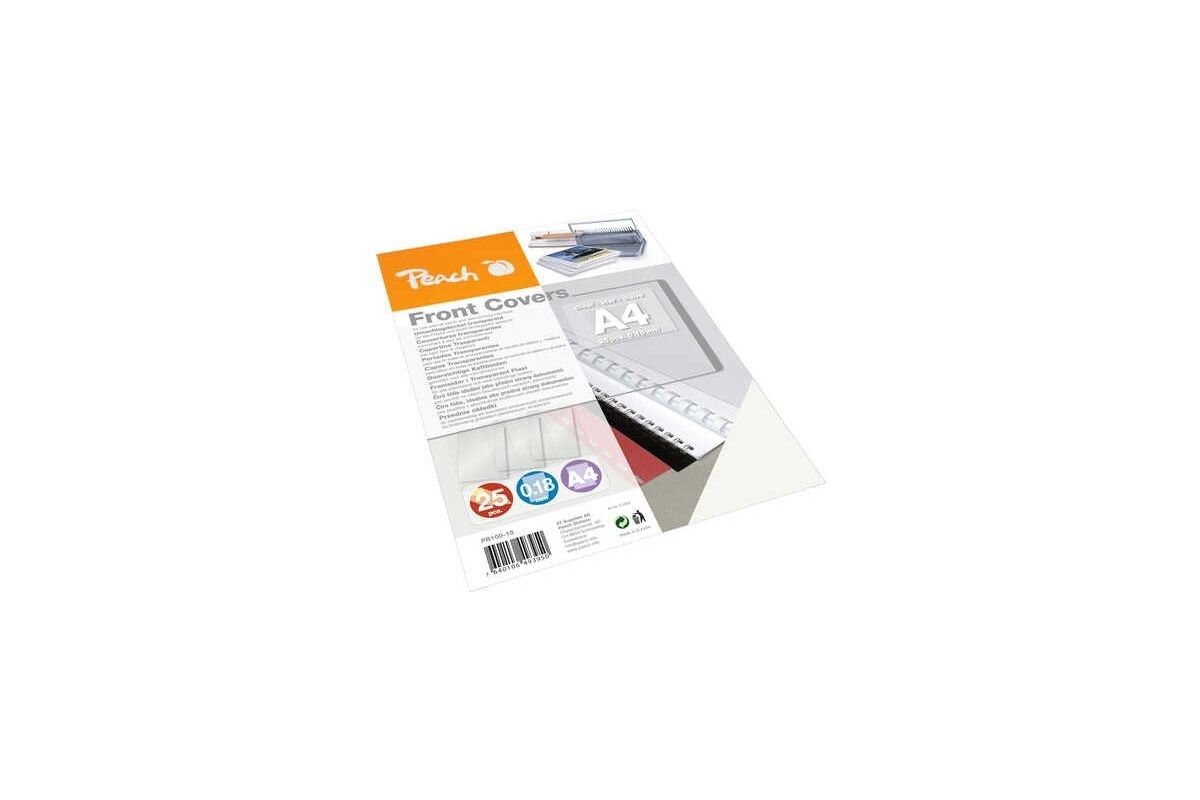 Peach Buchbindemappe Peach Peach Einbanddeckel klarsicht farblos A4 0,18mm, (