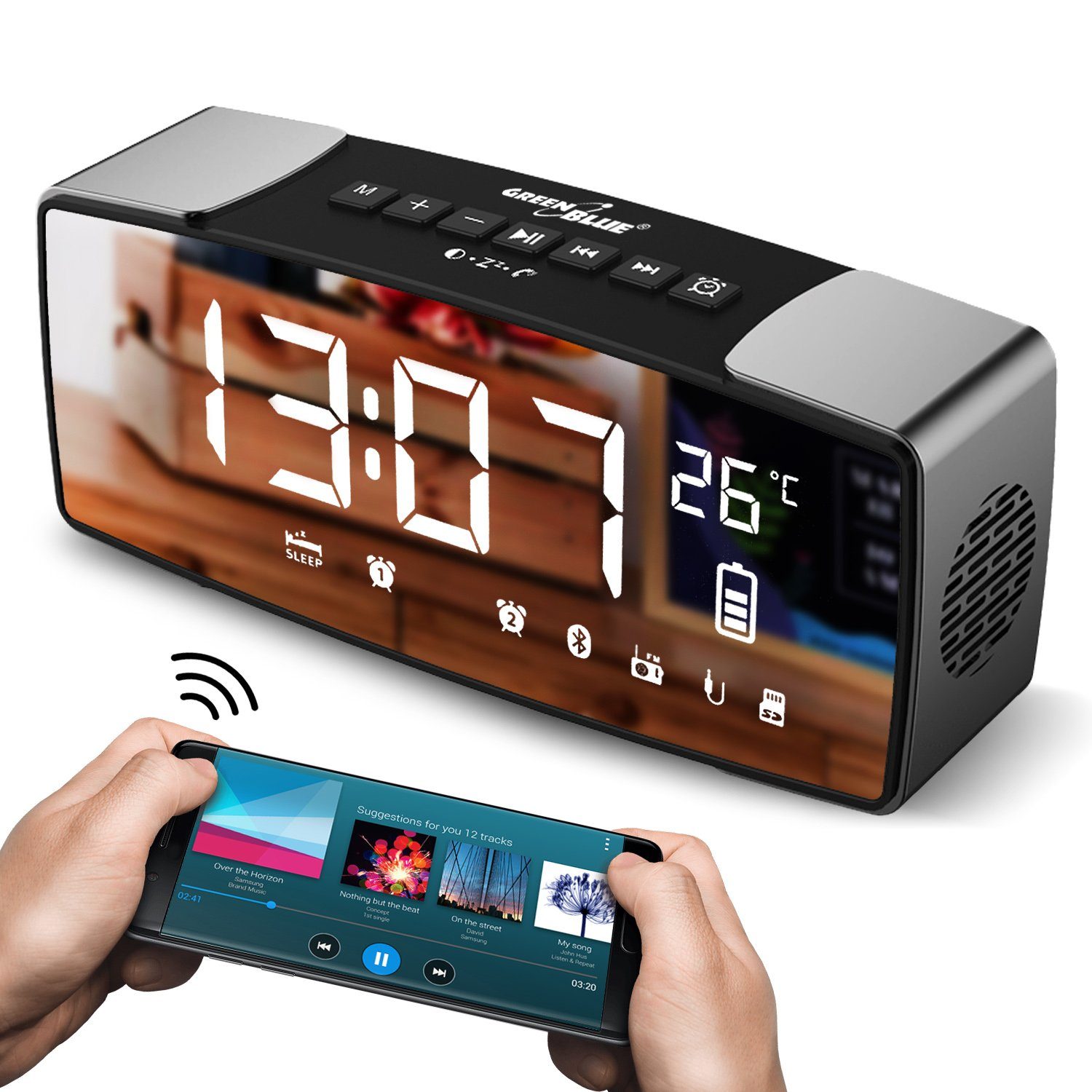 GreenBlue GB200 Bluetooth-Lautsprecher (Bluetooth-Lautsprecher Multi Радиочасы)