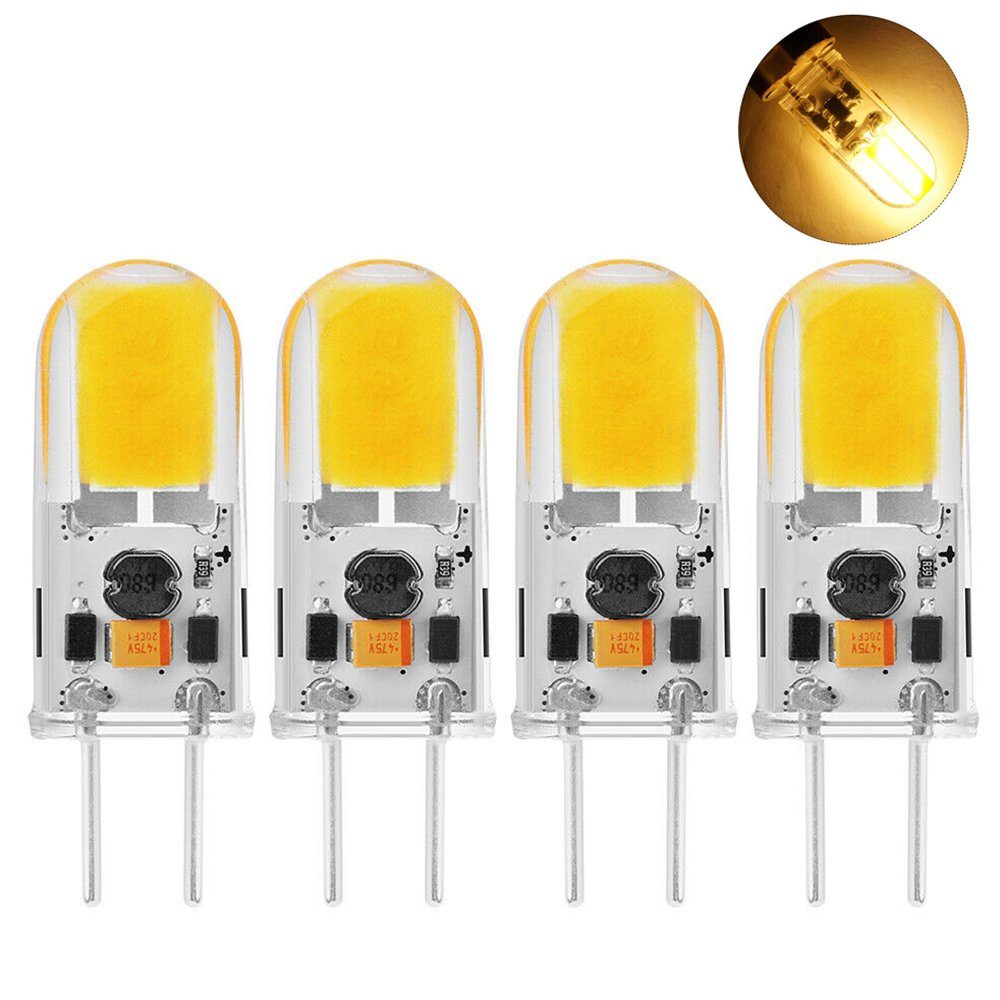 Dekorative LED-Leuchtmittel 4er 5W LED Glühbirne Dimmbar Stiftsockel Warmweiß Leuchtmittel, 4 St.