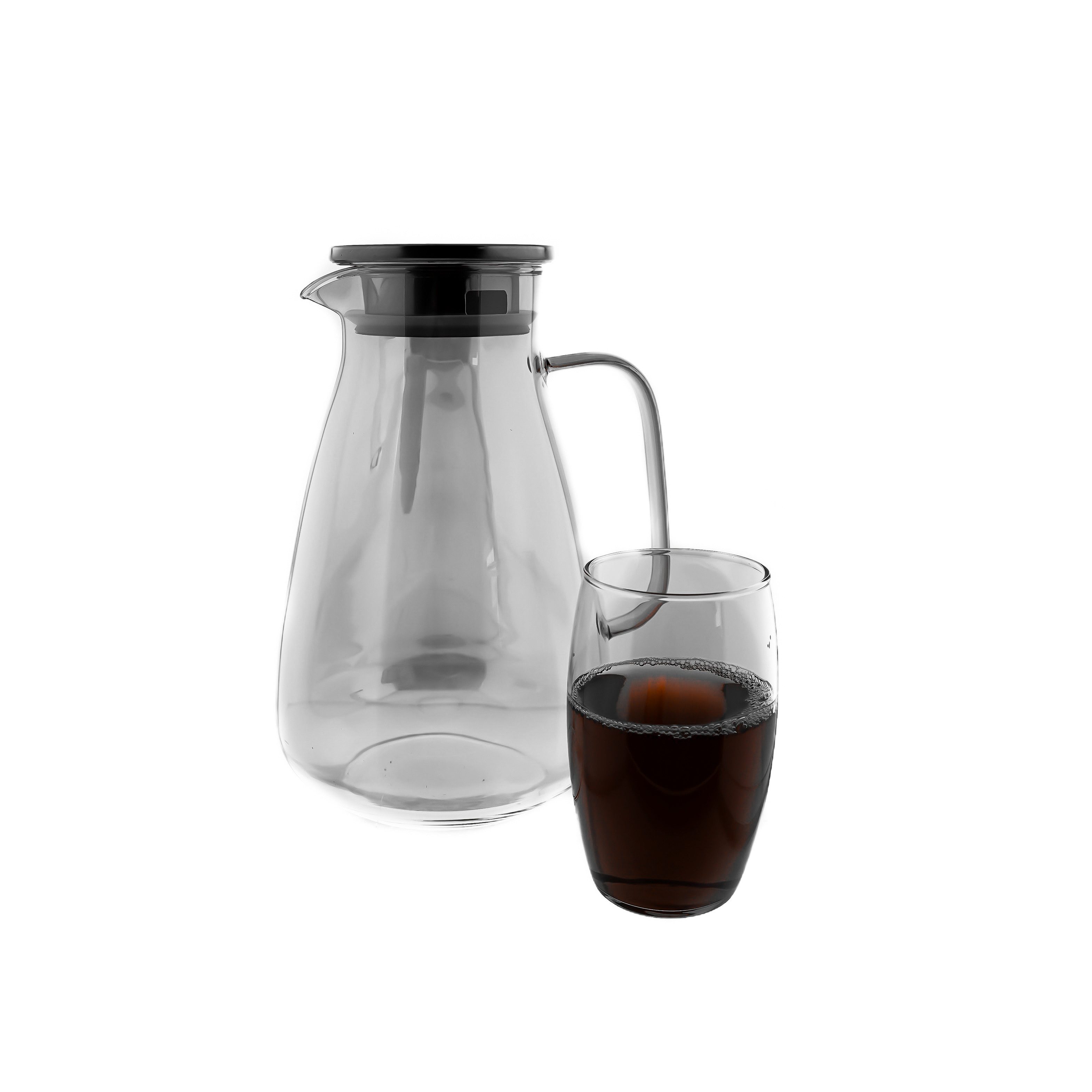 Almina Karaffe 7-tlg. Karaffen-Set aus Glas - 1,95 L Karaffe & 6 Gläsern - 330 ml, (7-tlg)