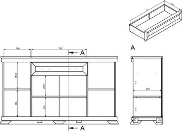 Home affaire Buffet Royal Breite ca. 168 cm