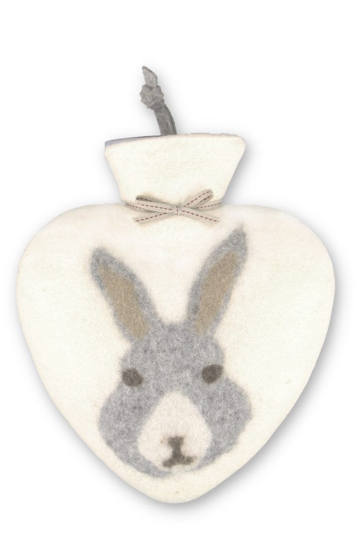 Wärmflasche Wärmflasche - HASE - soft rosé, wollweiß