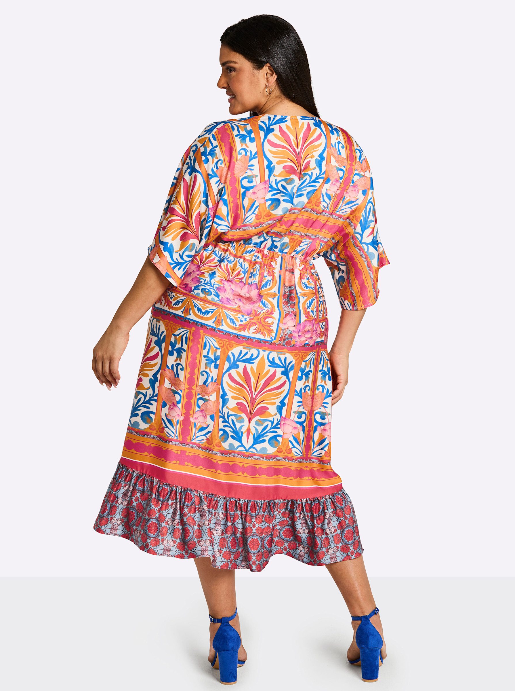 Sheego Etuikleid Kleid Kurzarm