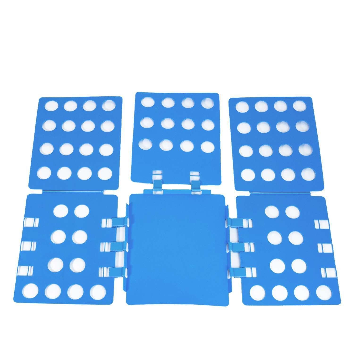Intirilife Wäschesortierer (Wäsche Faltbrett Kleiderfalthilfe in Blau, 1 St), Wäsche Faltbrett Kleiderfalthilfe