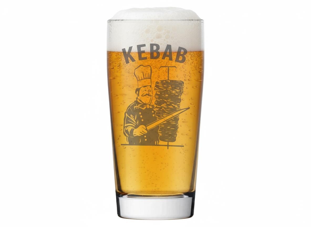 Valhalla Bierglas Gravur Döner 500ml spülmaschinenfest, 1-tlg., Glas, Atemberaubende Darstellung