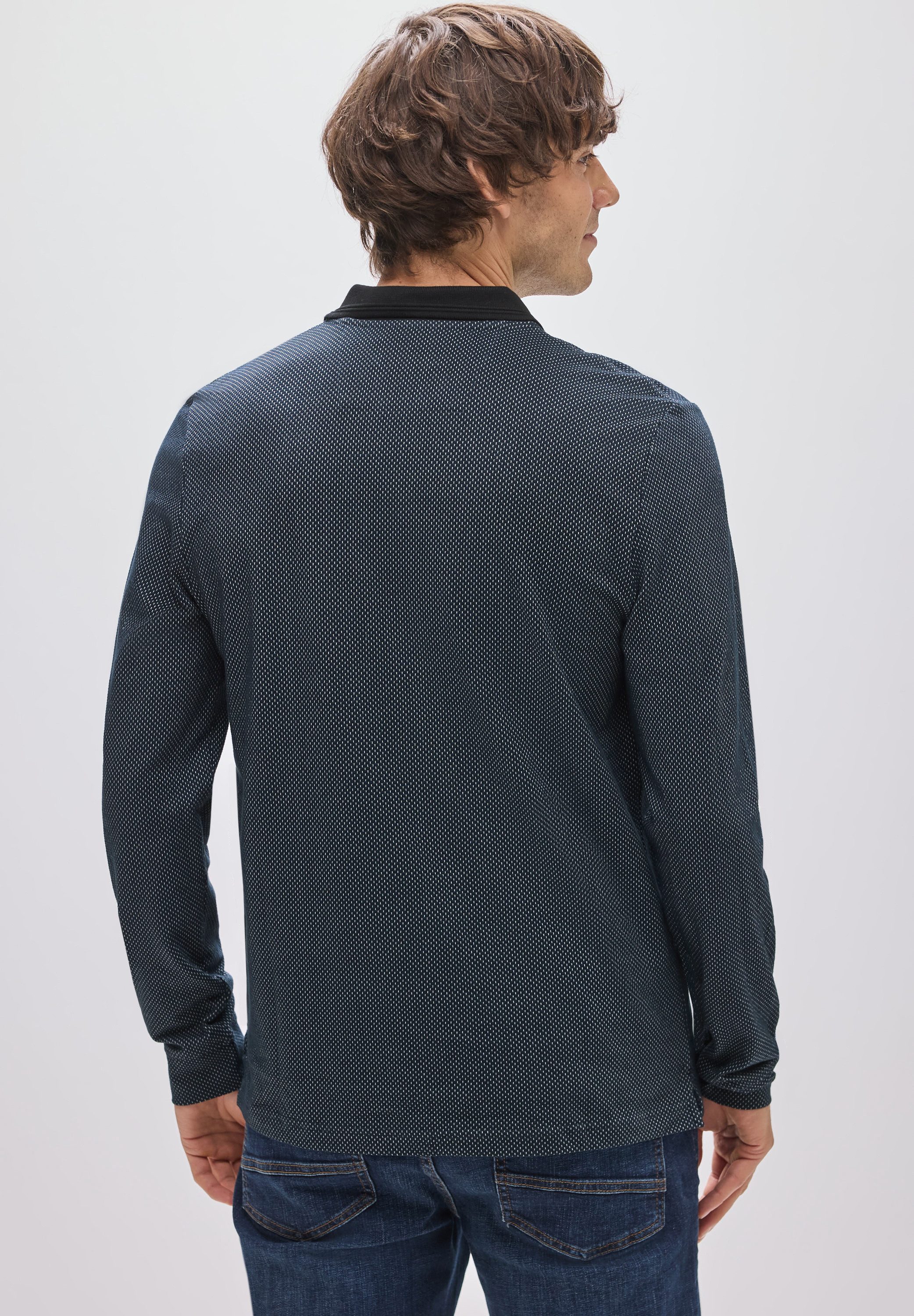 STREET ONE MEN Poloshirt aus Baumwolle mit Stretchante günstig online kaufen