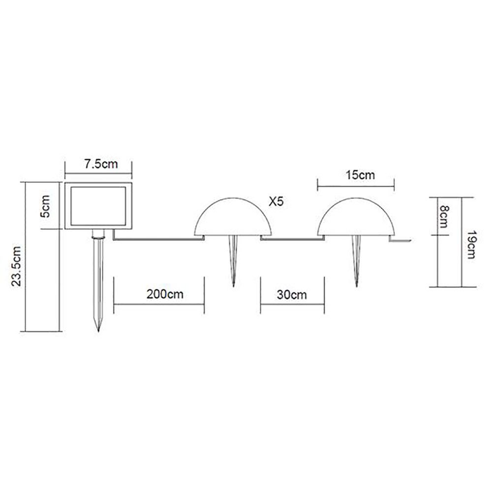 etc-shop verbaut, Warmweiß, LED-Leuchtmittel Weg fest Gartenleuchte, Solar Set 8er Kugel LED LED Garten Leuchten Außen Halb