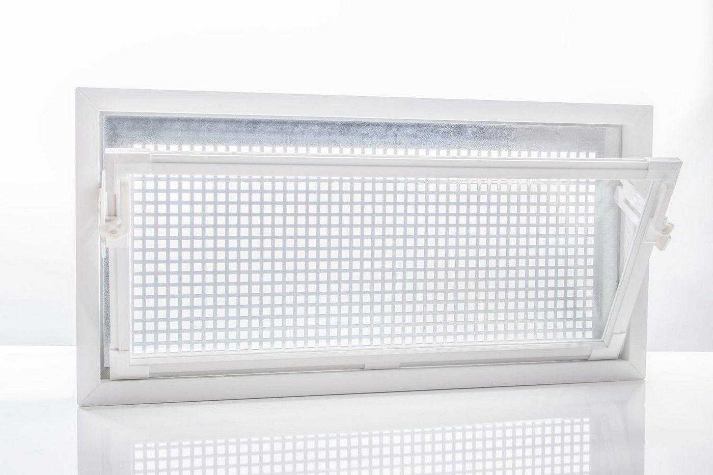 Thumbnail - ACO Severin Ahlmann GmbH & Co. KG Kellerfenster Zweifach-Isolierglas Kippfenster weiß 100x60cm + Schutzgitter, wärmeisol...