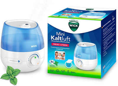 WICK Luftbefeuchter Mini Kaltluft Ultraschall-Luftbefeuchter - WUL525, 1,8 l Wassertank, mit neuer Reinigungsfunktion