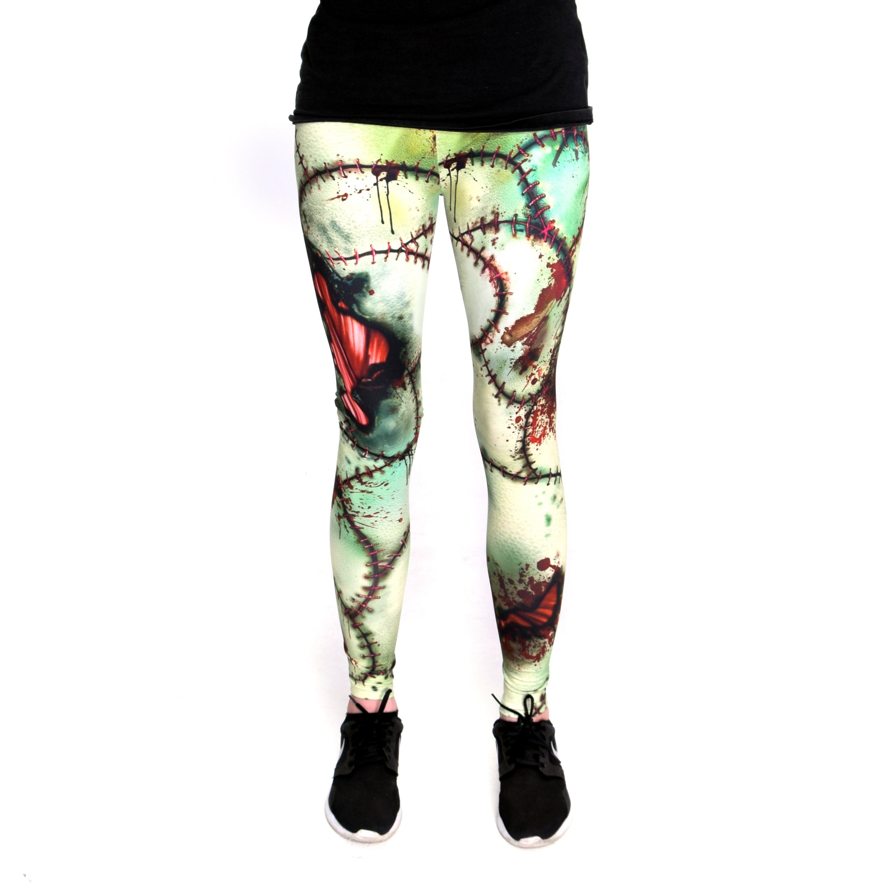 cosey Леггинсы Halloween-Line Damen Леггинсы XS-S M-L Stretch Halloween Kostüm (Zombie) XS-S