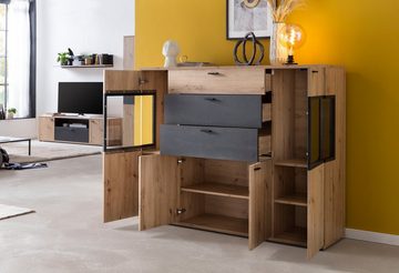 HELA Highboard Atlanta, Höhe 125 cm