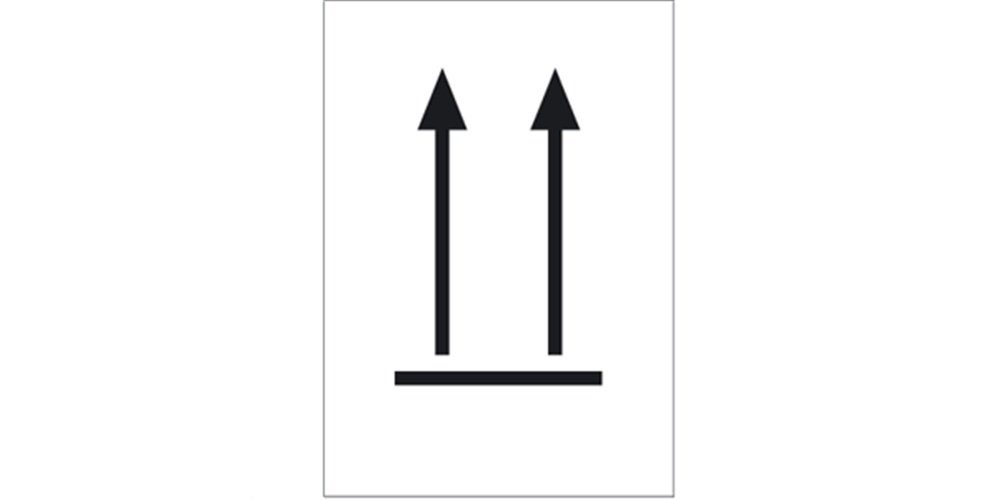 Hinweisschild Aufkleber Symbol Oben!, Folie, 105x148 mm