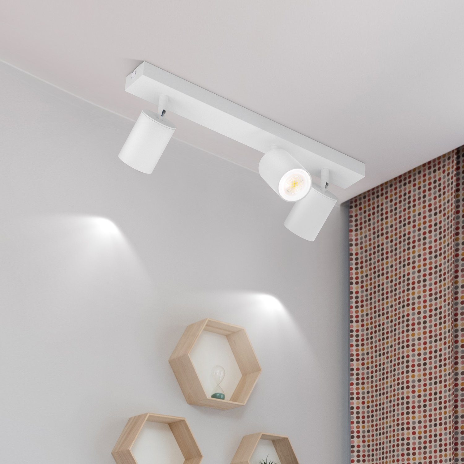 Nettlife Deckenstrahler 2/3/4/ Flammig Deckenlampe Weiss Flur GU10 Modern Deckenspot, Schwenkbar 350°, LED wechselbar, Flur Wohnzimmer Schlafzimmer Küche – Bild 2 von 5