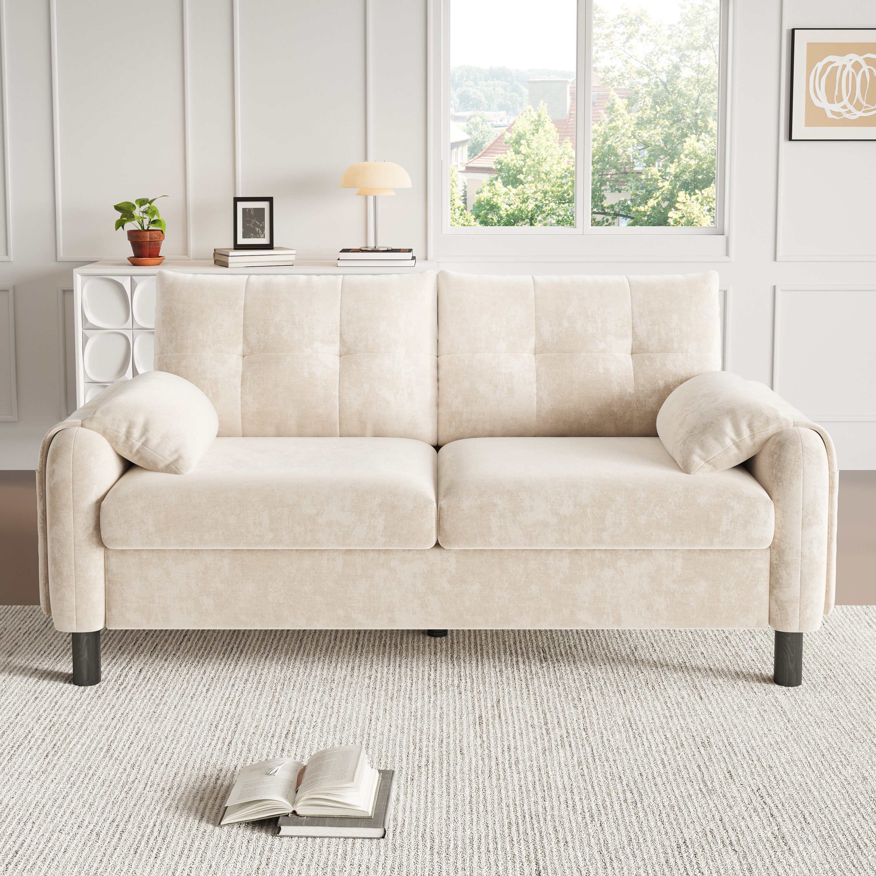 KLAM HOME Sofa Modernes 2-Sitzer Sofa, günstig online kaufen